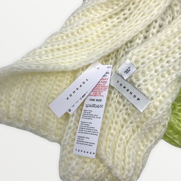 Topshop Chunky Knit Colorblock Scarf - Picture 3 of 5